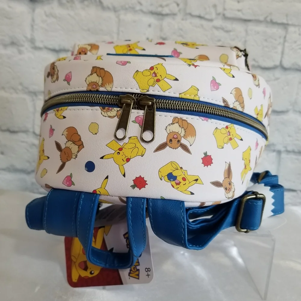 Loungefly Pokemon Eevee Pikachu Berries Mini Backpack Bag New - Picture 8 of 15